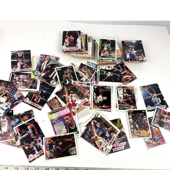 Lot Basketball Trading Cards 1990s Mixed Loose NBA Hoops Sports Topps - Picture 1 of 10